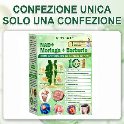 𝑫𝑶𝑻𝑨𝑳𝑬® Moringa x Berberina x AMPK Cerotto Nano Microneedle 8-Benefici per Dimagrimento & Metabolismo  (Solo una volta al giorno, cambiamenti visibili in 7 giorni)  ✅ Per obesità, pelle rilassata, diabete, apnea del sonno, problemi articolari e altro 🎈🎈