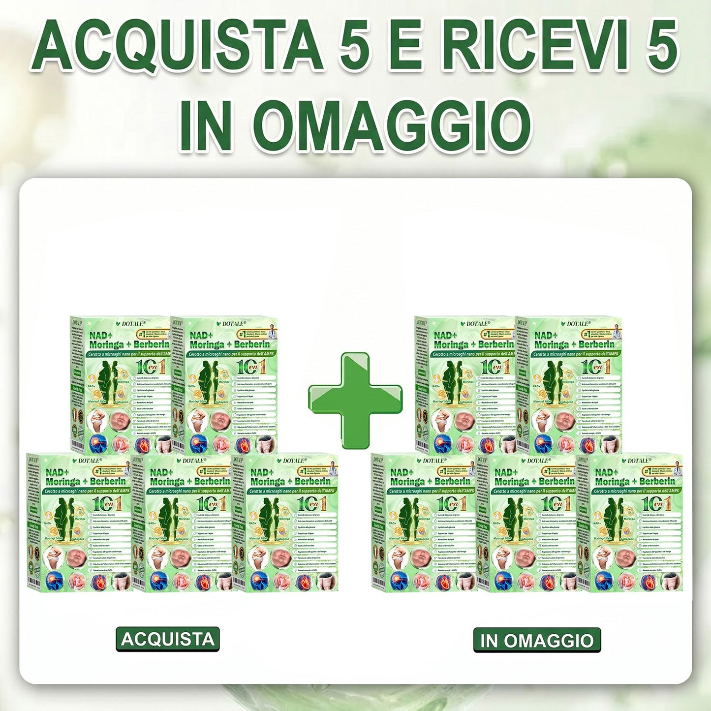 𝑫𝑶𝑻𝑨𝑳𝑬® Moringa x Berberina x AMPK Cerotto Nano Microneedle 8-Benefici per Dimagrimento & Metabolismo  (Solo una volta al giorno, cambiamenti visibili in 7 giorni)  ✅ Per obesità, pelle rilassata, diabete, apnea del sonno, problemi articolari e altro 🎈🎈